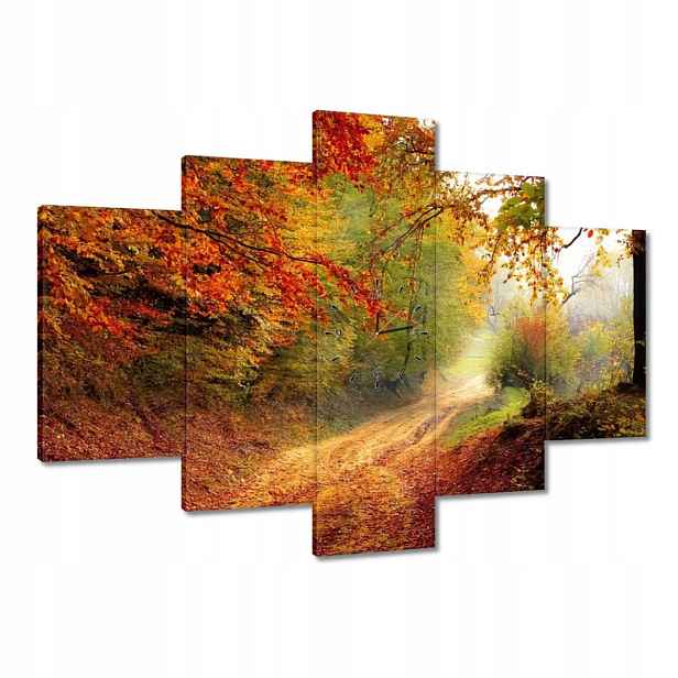 Hodiny 150x105 Cesta v lese podzim