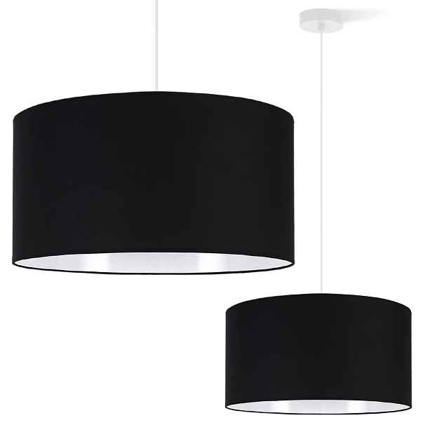 Závěsná Stropní Lampa Gyrndol S Černým Stínítkem Do Obývacího Pokoje Ložnice Kuchyně