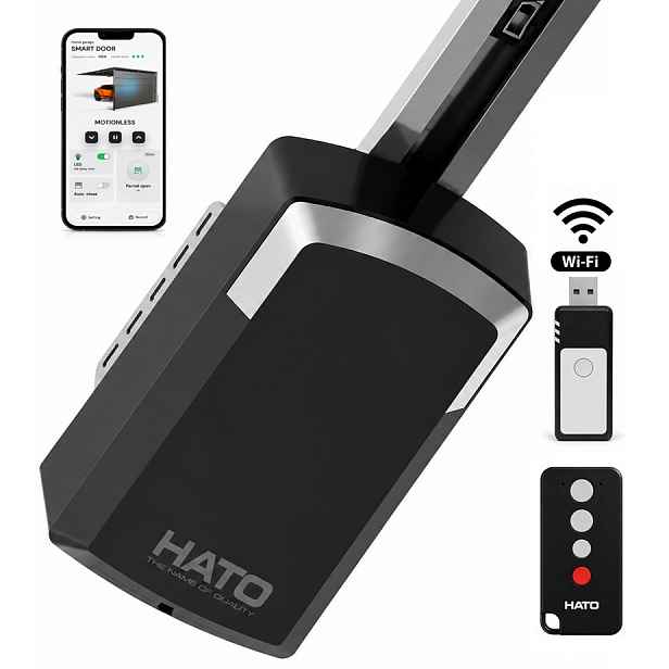 Pohon pro garážová vrata Hato Silent 300-výkon 1000N-1xpilot WiFi modul