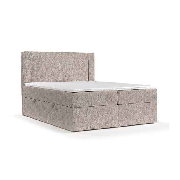 Světle hnědá boxspring postel s úložným prostorem 160x200 cm Imagine – Maison de Rêve