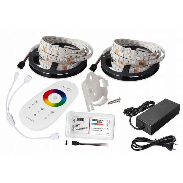 Led Rgb 5050 Set Páska 10 m Dálkový Ovladač Dotykový Zasil