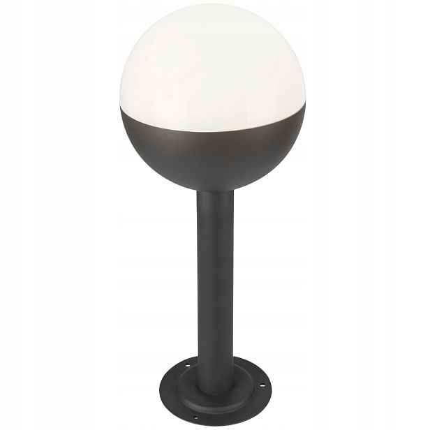 Venkovní stojací lampa kulatá černá bílá moderní 50 cm Polux