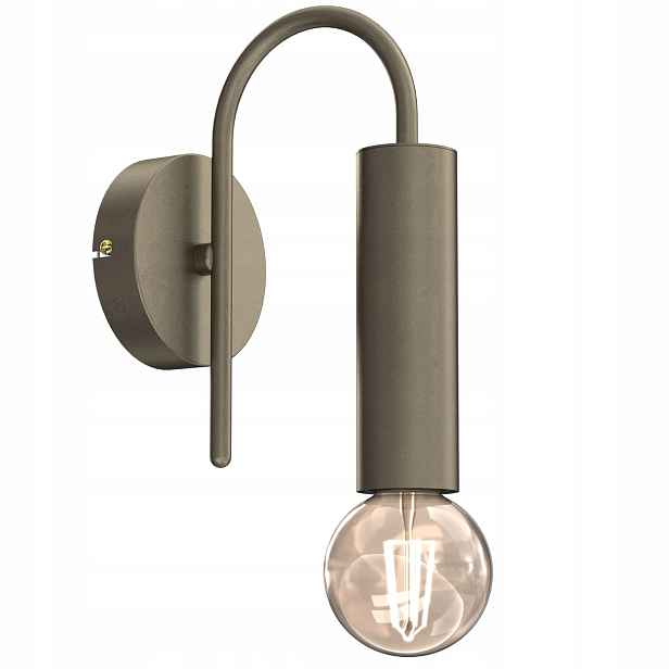 Dekorativní nástěnné svítidlo z titanově hnědého kovu 1xE27 15W Loppe Luminex