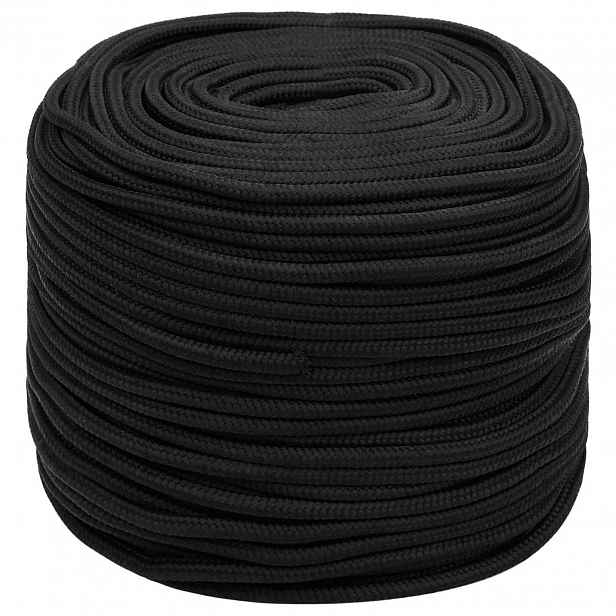 vidaXL Víceúčelové užitkové lano 8 mm 25 m Černá PP