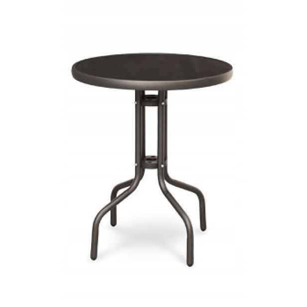 Garden King Balkonový stolek kovový se skleněnou deskou průměr 60 cm