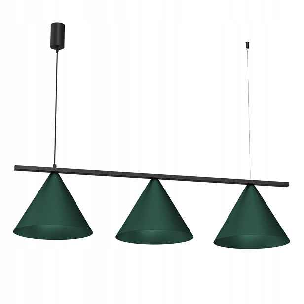 MiLAGRO Závěsná lampa Capital Black Green 3Xgx53 Stropní lustr