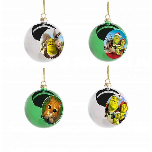 Sada Vánoční Koule New year Silvestr dárek dekor Shrek