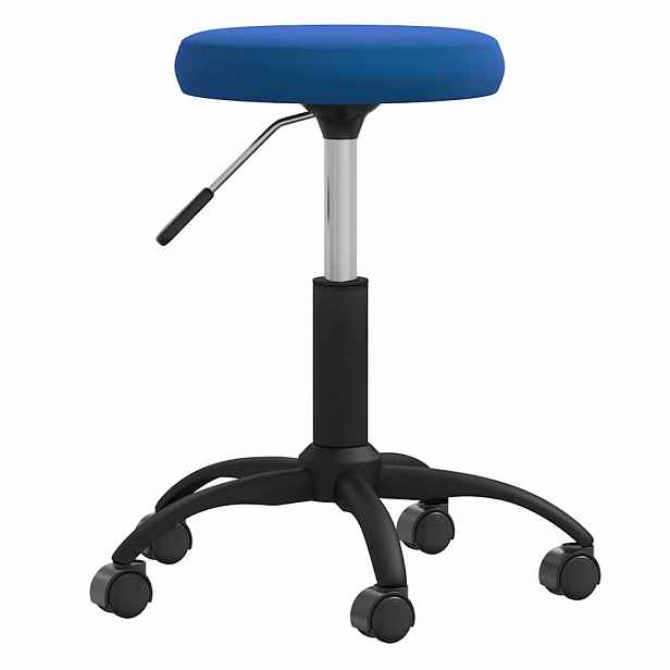 vidaXL Jídelní židle modrá samet
