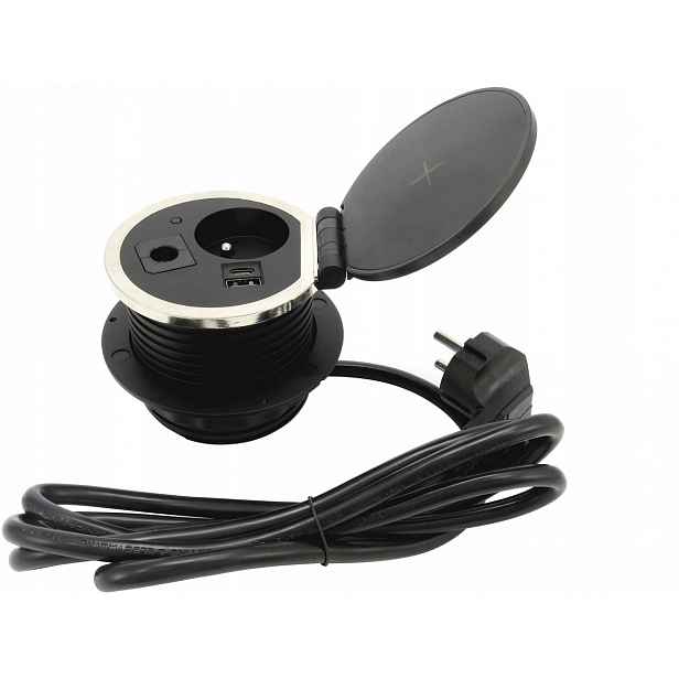 Zásuvka Sambo Vsuvka Do Pracovní Desky 250 V Usb Nabíjení Bez Kabelu