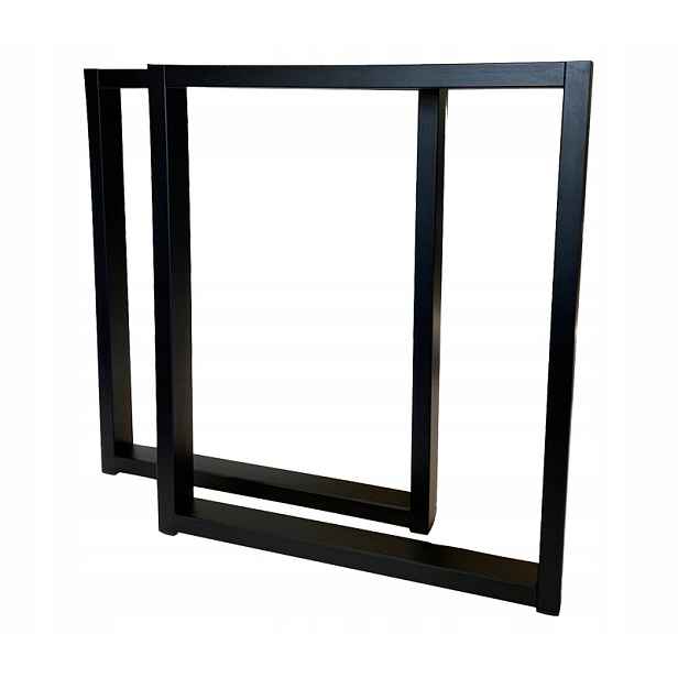 Kovové nohy pro stůl Loft Industrial černé 40x36 cm Profil 4x2 cm 2 ks