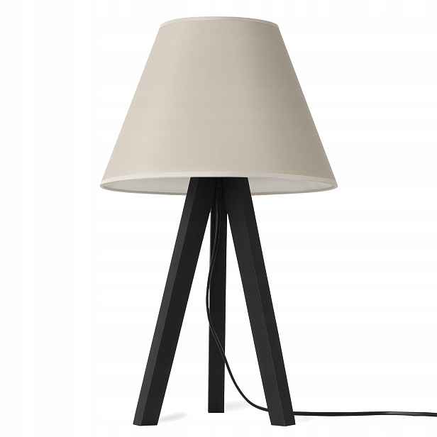 Noční Lampa Stolní Lampa Trojnožka Dřevěná S Stínítkem Do Ložnice Obývacího Pokoje
