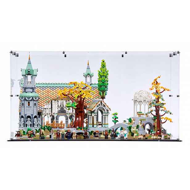 Vitrína Blacked Brick pro Lego 10316 Icons Pán Prstenů: Rivendell