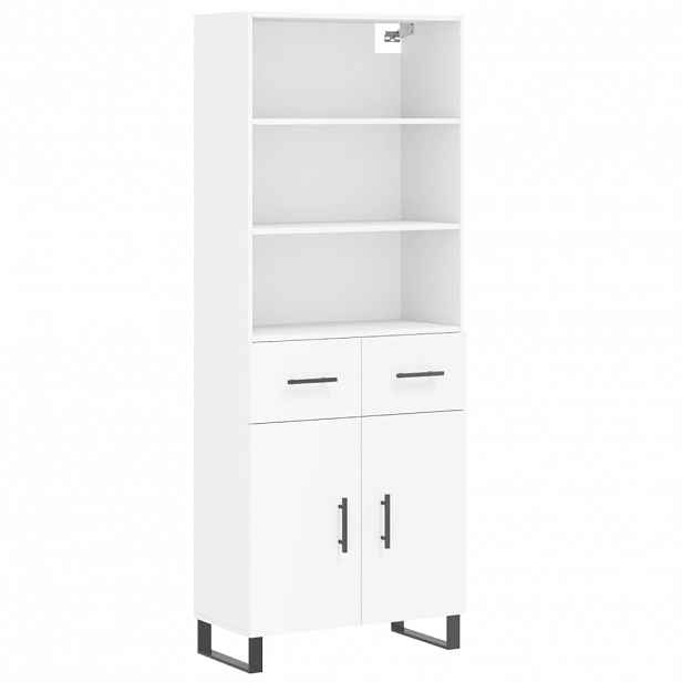 vidaXL Skříň highboard bílá 69,5 x 34 x 180 cm kompozitní dřevo