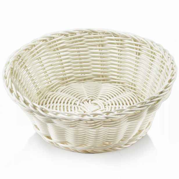 Affek Design HIWI7066 Plastový košík na chléb, pečivo, smetanový, 20x8cm