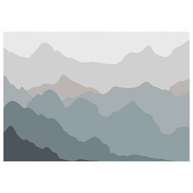 Fototapeta Hory v mlze abstrakce krajina šedý minimalismus 368x254 lepidlo
