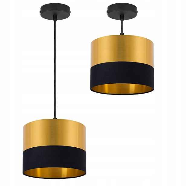 Závěsná Lampa 1PL Stropní Stínidlo Zlato Zlatá