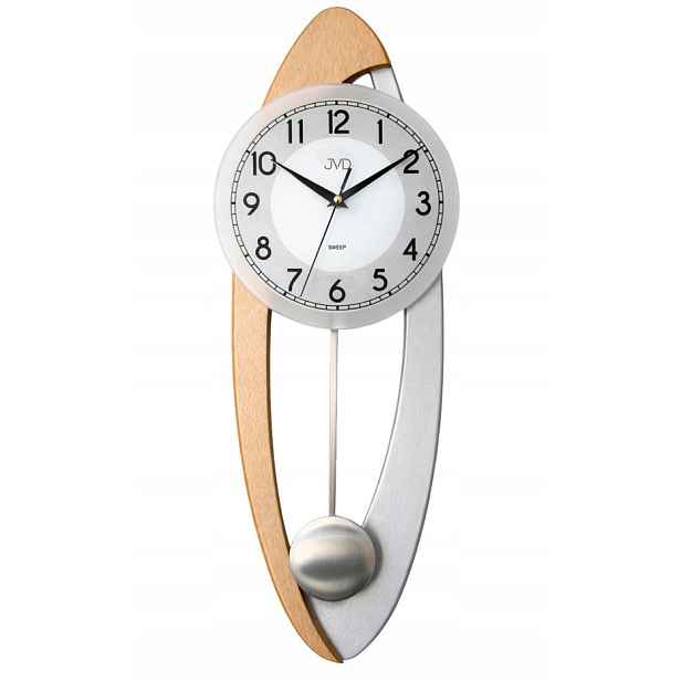 Tiché Dřevěné Elegantní Nástěnné Hodiny S Kyvadlem Jvd NS11004.1 22x59 cm
