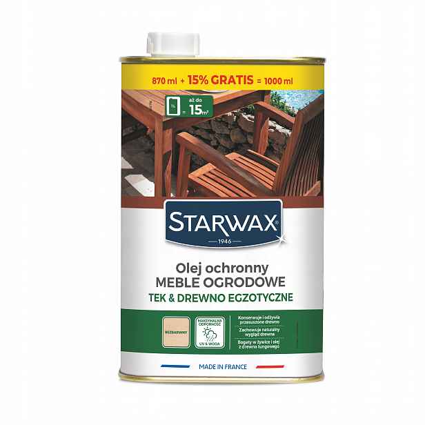 Starwax Ochranný Olej Teakový Zahradní Nábytek 1 L 43775
