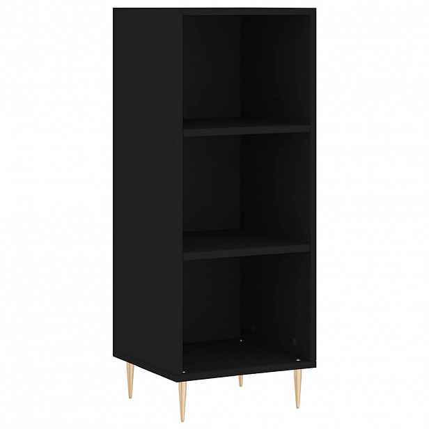 vidaXL Příborník černý 34,5 x 32,5 x 90 cm kompozitní dřevo