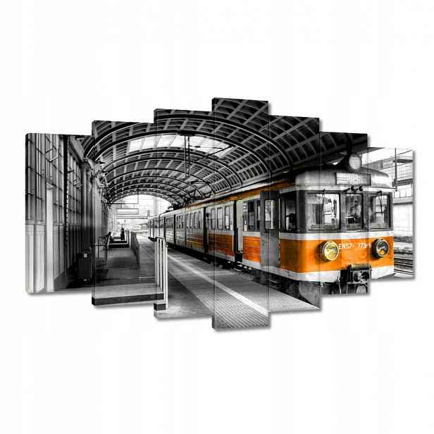 Obrazy 140x80 Oranžový vlak