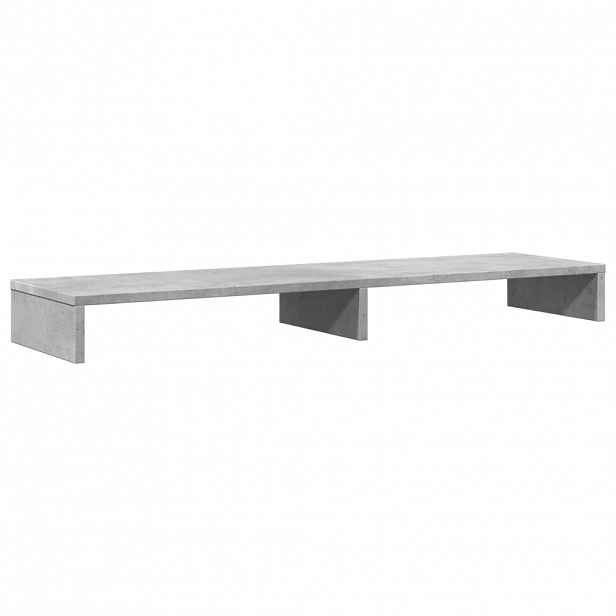 vidaXL Stojan na monitor betonově šedý 100x27x10 cm kompozitní dřevo