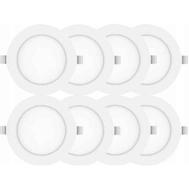 8x Moderní svítidlo Stropní panel Slim Led 6W Studená barva 6500K