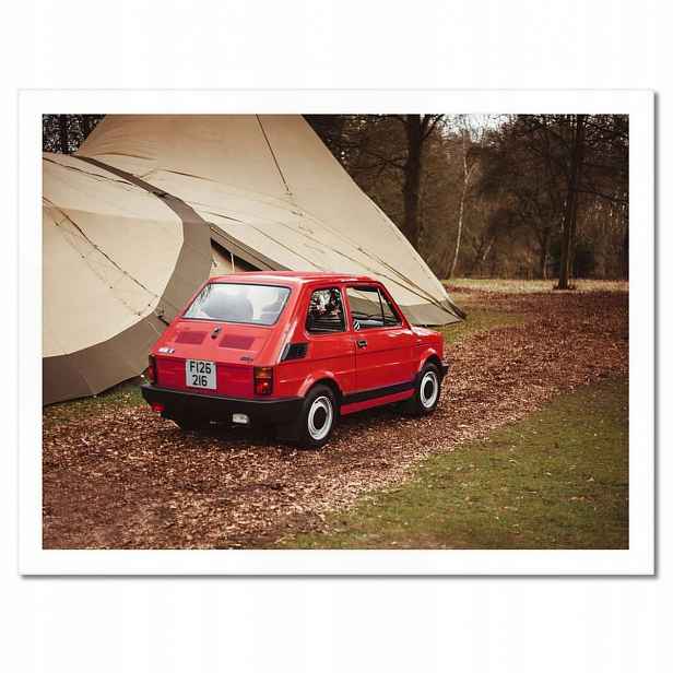 Plakáty v rámu 40x30 Červený malý Fiat 126p