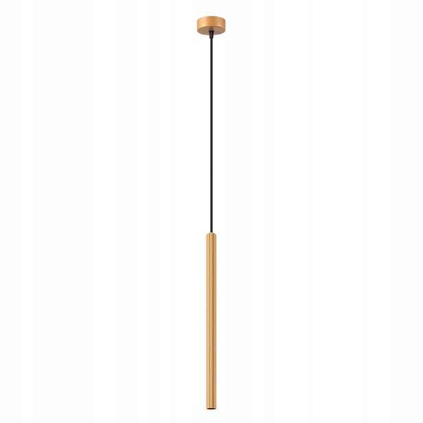 Sollux Závěsná bodová lampa zlatá ozdobná tuba 50 cm nad stůl ostrov bar