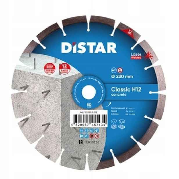 Diamantový kotouč na betonu Classic H12, průměr 230 mm, 12315011018 Di-Star