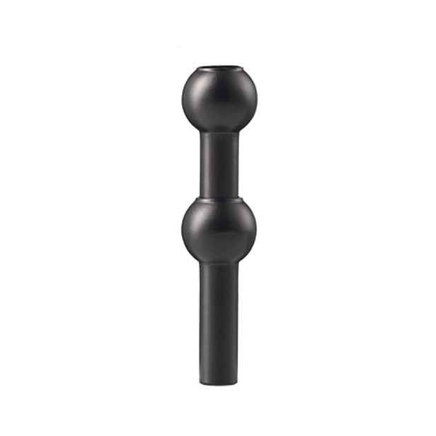 Matně černá kovová váza (výška 10 cm) Nagel – STOFF Nagel