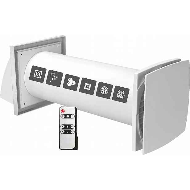Nástěnný Rekuperátor 125 mm Pokojový S Pilotem Tichý Vents Ventika Solo+