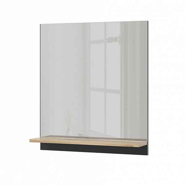 Vicco KOUPELNOVÁ ZRCADLOVÁ SKŘÍŇKA Marelle Antracit/Artisan 60 x 67 cm s policí