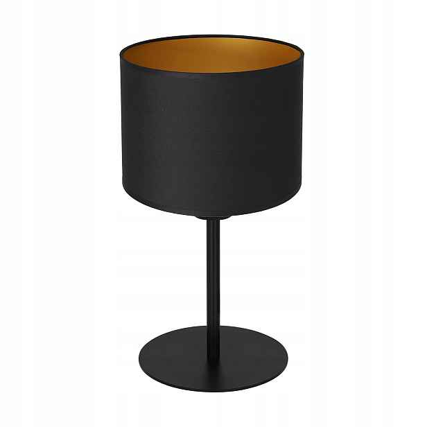 Luminex Stolní lampa Černá Arden 34 cm Abažur Zlatý Interiér E27 15W