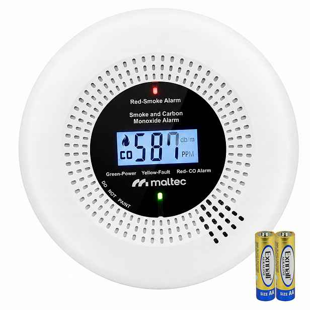 Detektor oxidu uhelnatého Kouře Oxidu Uhelnatého Hlasitý Alarm LCD Detektor Životnost 10 Let