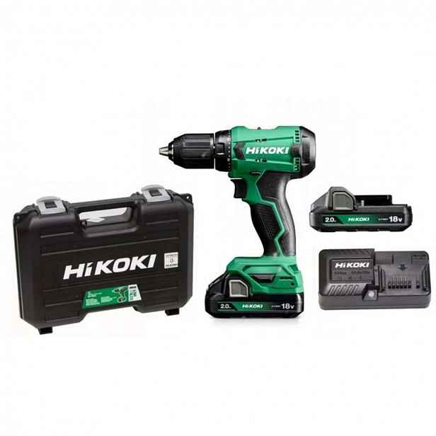 HiKOKI - 18V AKU vrtací šroubovák s příklepem, 2x aku 2,0 Ah Li-Ion, nabíječka DV18DAWCZ