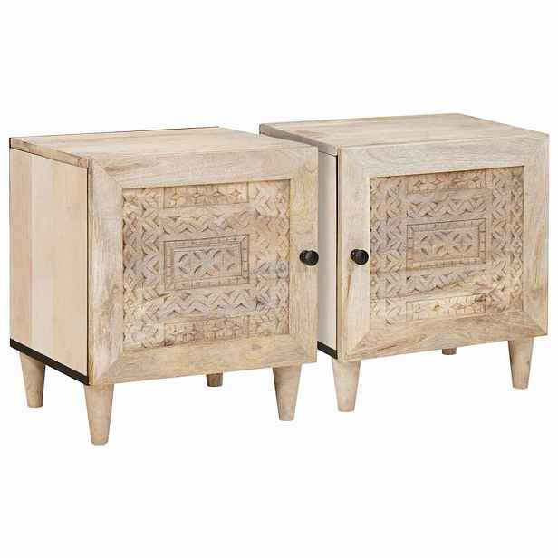 vidaXL Noční skříňka 2 ks Bílá 80 x 50 x 40 cm Kompozitní dřevo