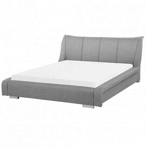 Beliani VODNÍ POSTEL 180/200 cm Světle šedá Nantes