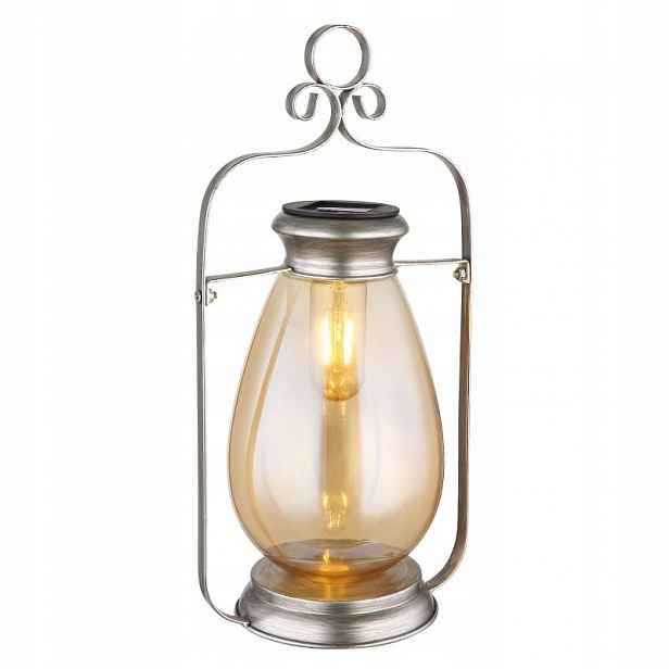 Solární Lampa Stolní stříbrná Led IP44 0,06W 3000K Metal Globo Lighting