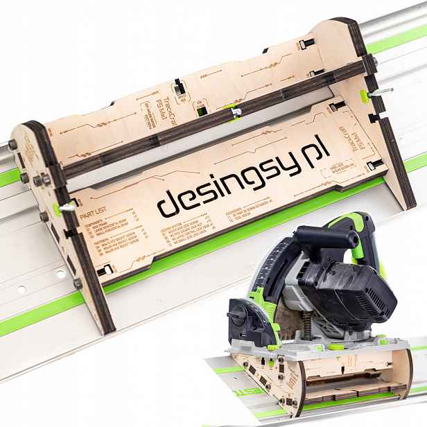 TrackCraft Fs Mk1 vodítko pro řezání pod úhlem pro lišty Festool a Ts 55