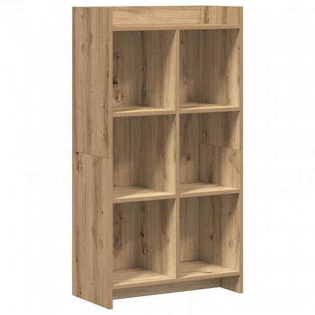 vidaXL knihovna 6 úrovní 59 x 30 x 111 cm Kompozitní dřevo Dub artisan