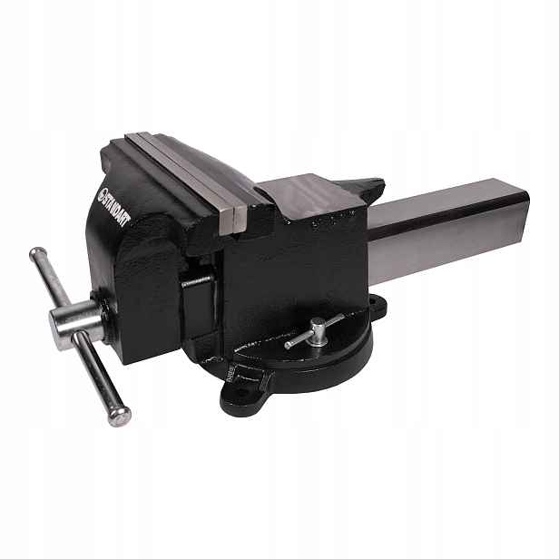 Zámečnický Svěrák 4" 100 mm Otočný S Kovadlem Ocelový 360° 360st