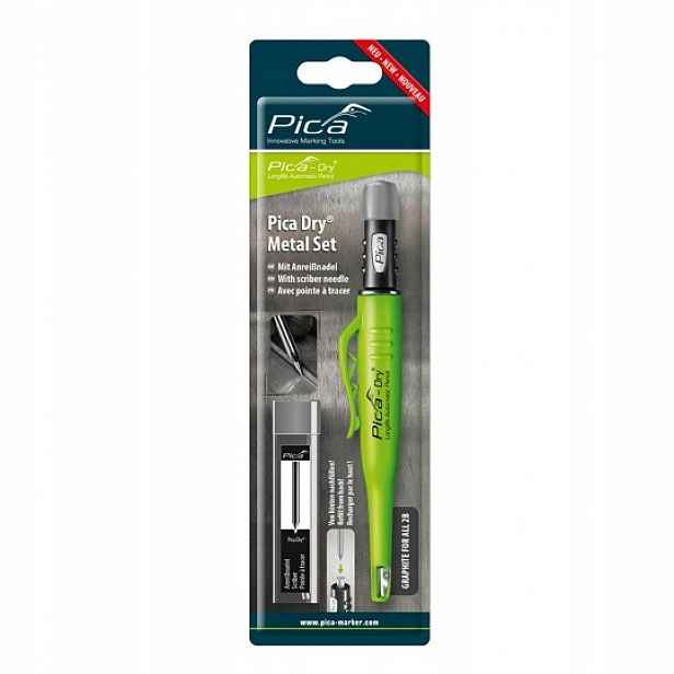 značkovač na kov s grafitovou náplní 2B, sada Dry Metal Set, [30800]
