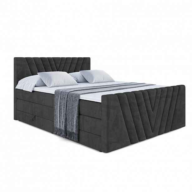ALTDECOR POSTEL boxspring ERNINA-Z KING – 180 x 200 – H3/H4 – černá