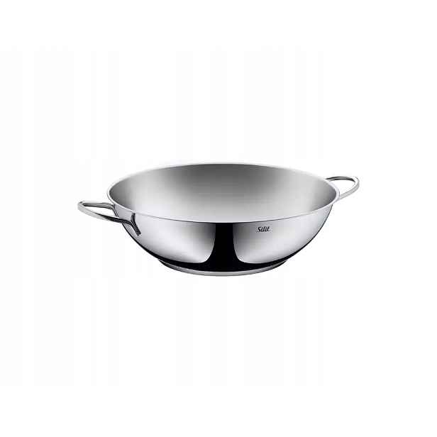 Pánev Wok Silit 32 cm, indukční, stříbrná
