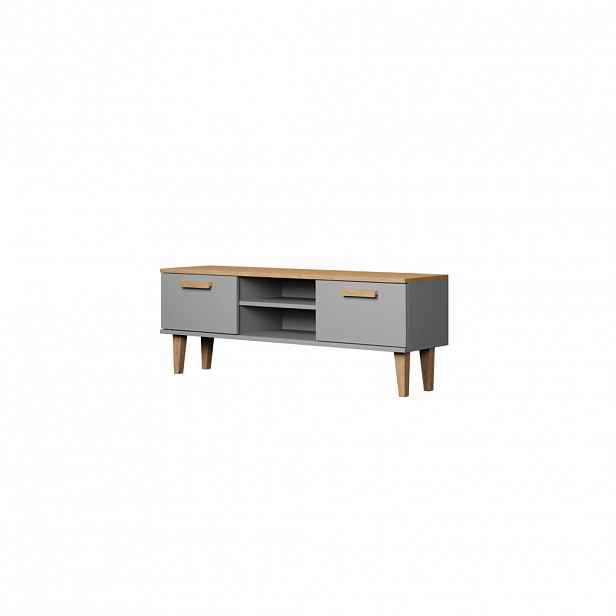 RAUMHIRSCH FURNITURE NÍZKÁ SKŘÍŇKA Denver šedá 120/47,2/35 cm