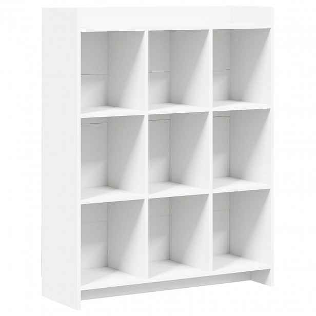 vidaXL knihovna Bílá 87,5 x 30 x 111 cm Kompozitní dřevo