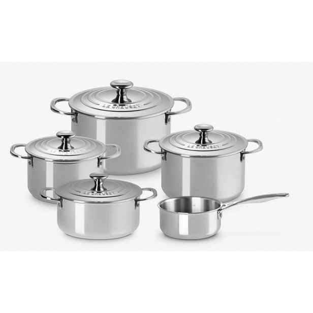 Le Creuset Signature - Sada nádobí 5 dílů, nerezové poklice 96605300000000