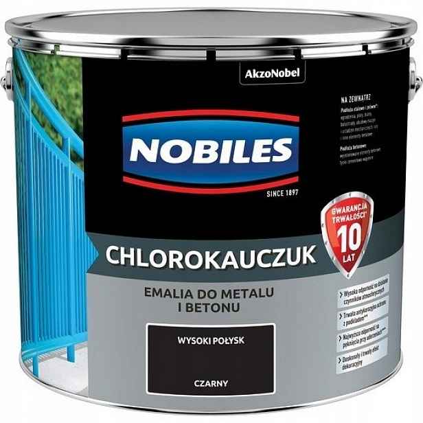 Nobiles Chlorkaučuk Smalt 10L Černý