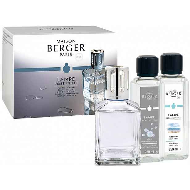 Maison Berger Paris dárková sada: katalytická lampa Essential Cube + Mořský vzduch, 250 ml + So Neutral 250 ml