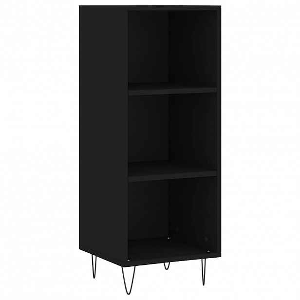 vidaXL Příborník černý 34,5 x 32,5 x 90 cm kompozitní dřevo